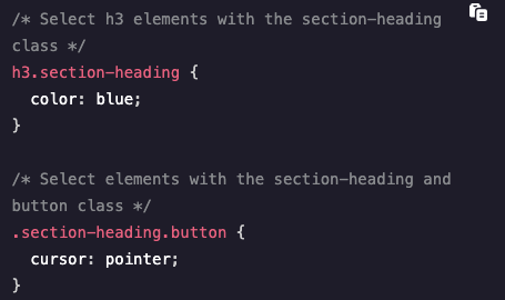 CSS Selector Cheat Sheet